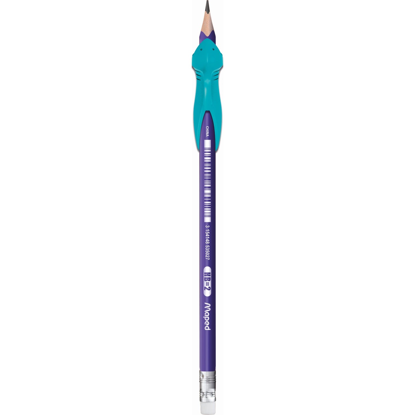 Maped Bleistiftset 2 x Bleistifte, 1 x Schreiblernhilfe HB blau, lila, türkis