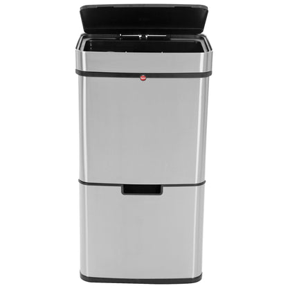 Hailo Abfalleimer Öko Vario XL 50l Edelstahl edelstahl 3 Sortierfächer