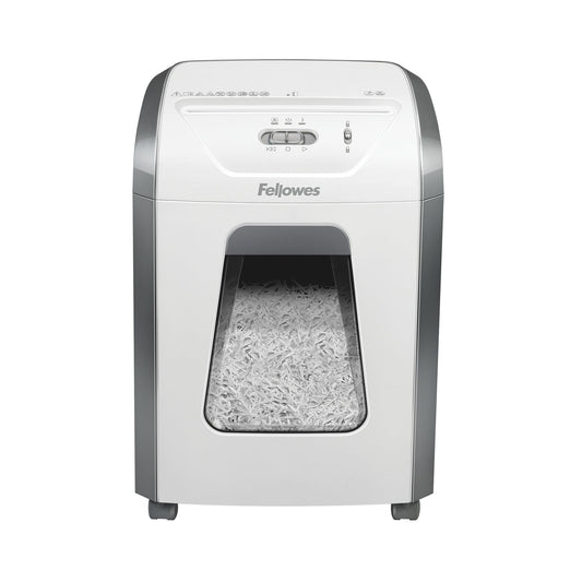 Fellowes® Aktenvernichter Powershred® 15C P-4 Papier, Heftklammer, Büroklammern, Kreditkarten Partikelschnitt weiß
