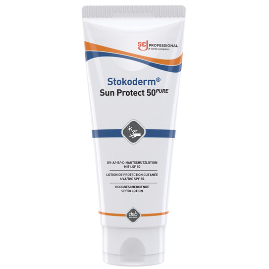 SC Johnson PROFESSIONAL Sonnenschutzmittel Stokoderm® SUN PROTECT 50 PURE 50 wasserfest nicht parfümiert silikonfrei Kunststoff 0,1l