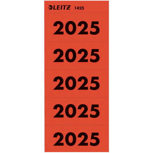 Leitz Jahresschild 60 x 25,5 mm (B x H) 2025 rot 100 St./Pack.