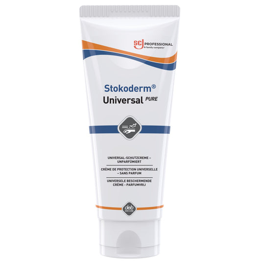 SC Johnson PROFESSIONAL Hautschutzcreme Stokoderm® UNIVERSAL PURE nicht parfümiert 4,7-5,2 silikonfrei Tube Kunststoff 0,1l