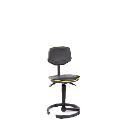 meychair Arbeitsdrehstuhl Pro+ W30 ca. 44,5-58,5cm Stahl schwarz/gelb