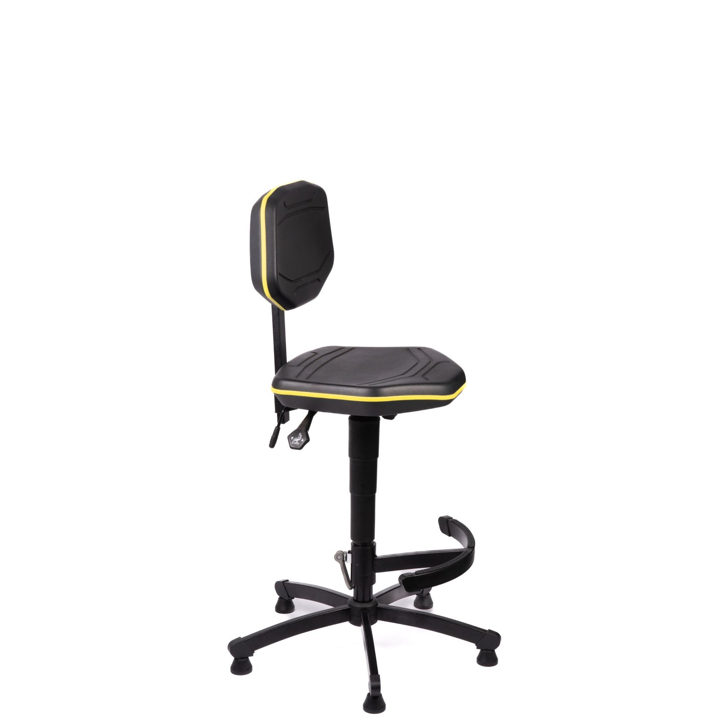 meychair Arbeitsdrehstuhl Pro+ W30 ca. 62-87,5cm Stahl schwarz/gelb