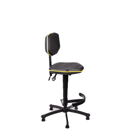 meychair Arbeitsdrehstuhl Pro+ W30 ca. 62-87,5cm Stahl schwarz/gelb