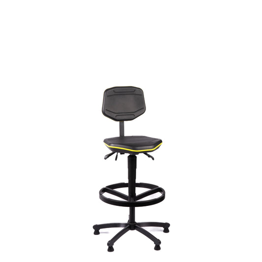 meychair Arbeitsdrehstuhl Pro+ W30 ca. 62-87,5cm Stahl schwarz/gelb