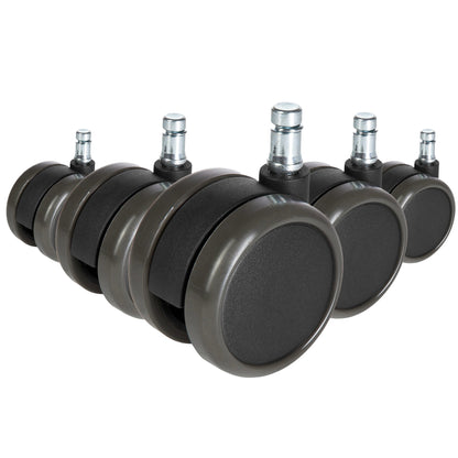 hjh OFFICE Ersatzrolle ROLO FREE Metall/Kunststoff/Polyurethan, beschichtet schwarz/grau 5 St./Pack.