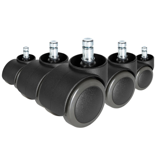 hjh OFFICE Ersatzrolle ROLO FREE Metall/Kunststoff/Polyurethan, beschichtet schwarz/grau 5 St./Pack.