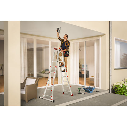 Hailo Multifunktionsleiter M80 6,75m Aluminium silber