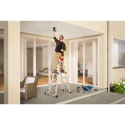 Hailo Multifunktionsleiter M80 4,7m Aluminium silber