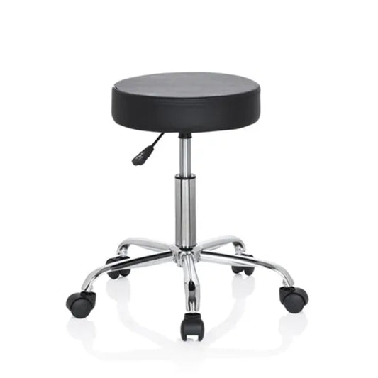 hjh OFFICE Sitzhocker OPERATOR II schwarz Farbe des Fußkreuzes: chrom