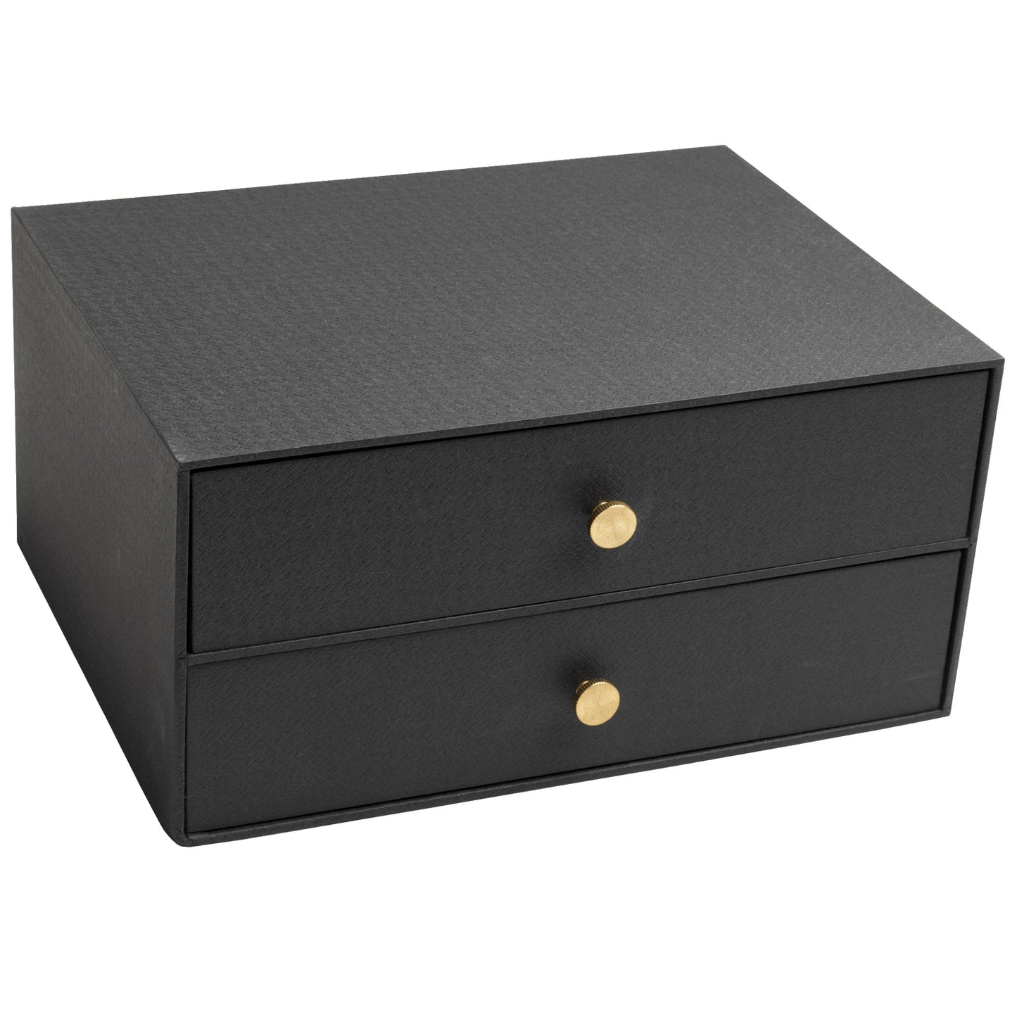 Exacompta Schubladenbox Office by me 2 Schubladen DIN A4, Überbreite Karton, Papier kaschiert Gehäusefarbe: schwarz