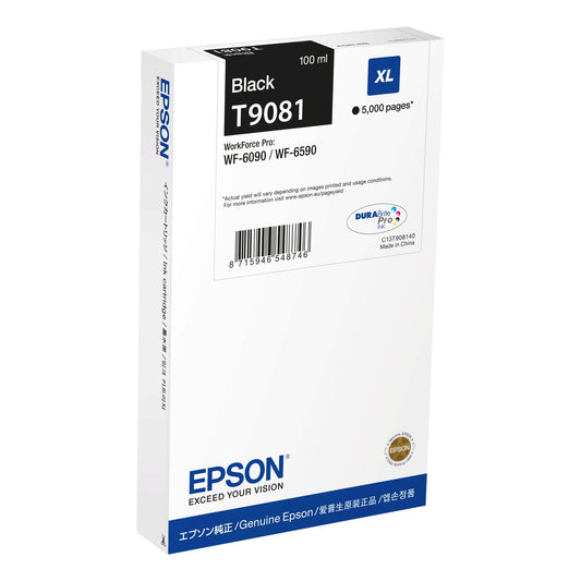 Epson Tintenpatrone Originalzubehör T9081 ca. 5.000 Seiten schwarz 100ml