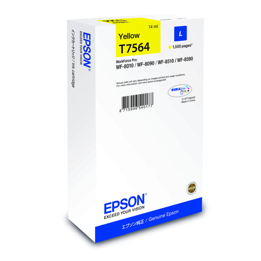 Epson Tintenpatrone Originalzubehör T7564 ca. 1.500 Seiten gelb 14ml