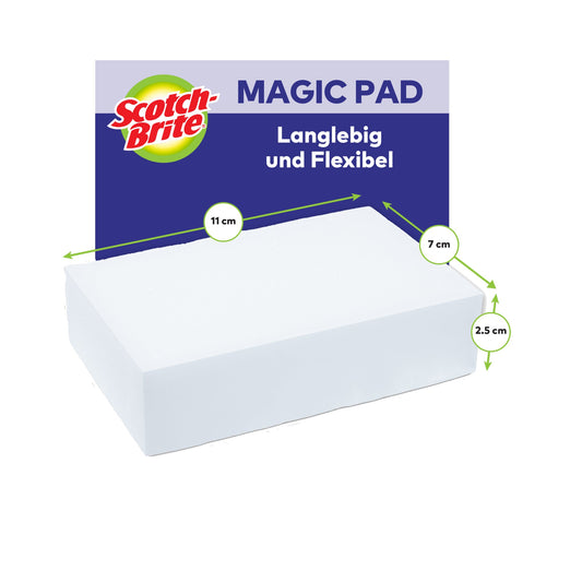 Scotch-Brite(TM) Fleckenradierer Magic Pad 11 x 3 x 7 cm (B x H x T) weiß 2 St./Pack.