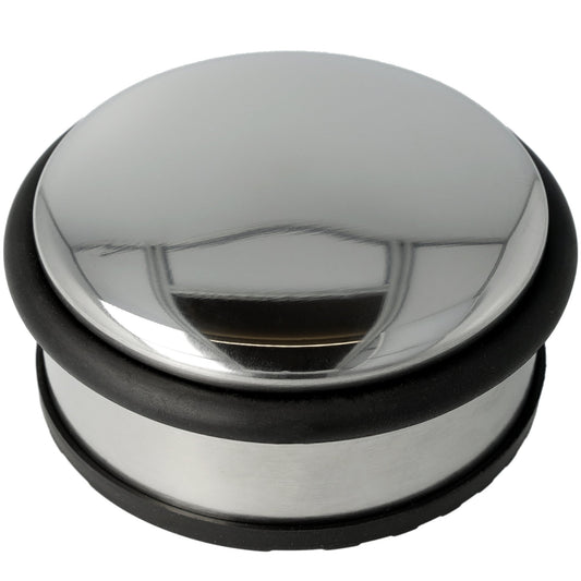 Westcott Türstopper 10 x 4 cm (Ø x H) Gummi/Edelstahl, poliert chrom