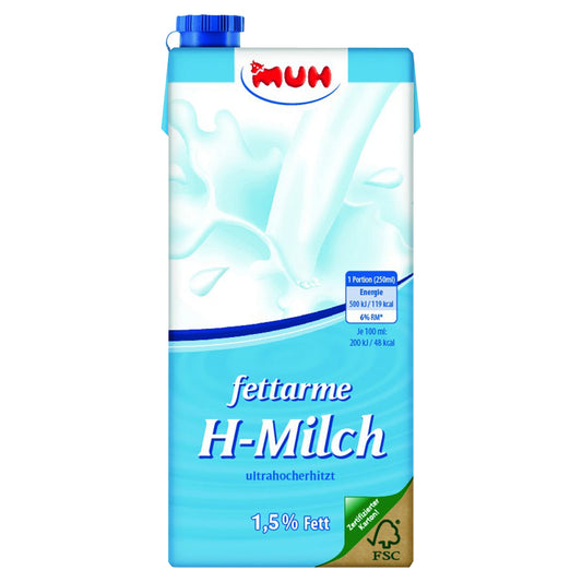 MUH® H-Milch 1,5% 12 x 1 l/Pack.