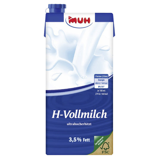 MUH® H-Milch 3,5% 12 x 1 l/Pack.
