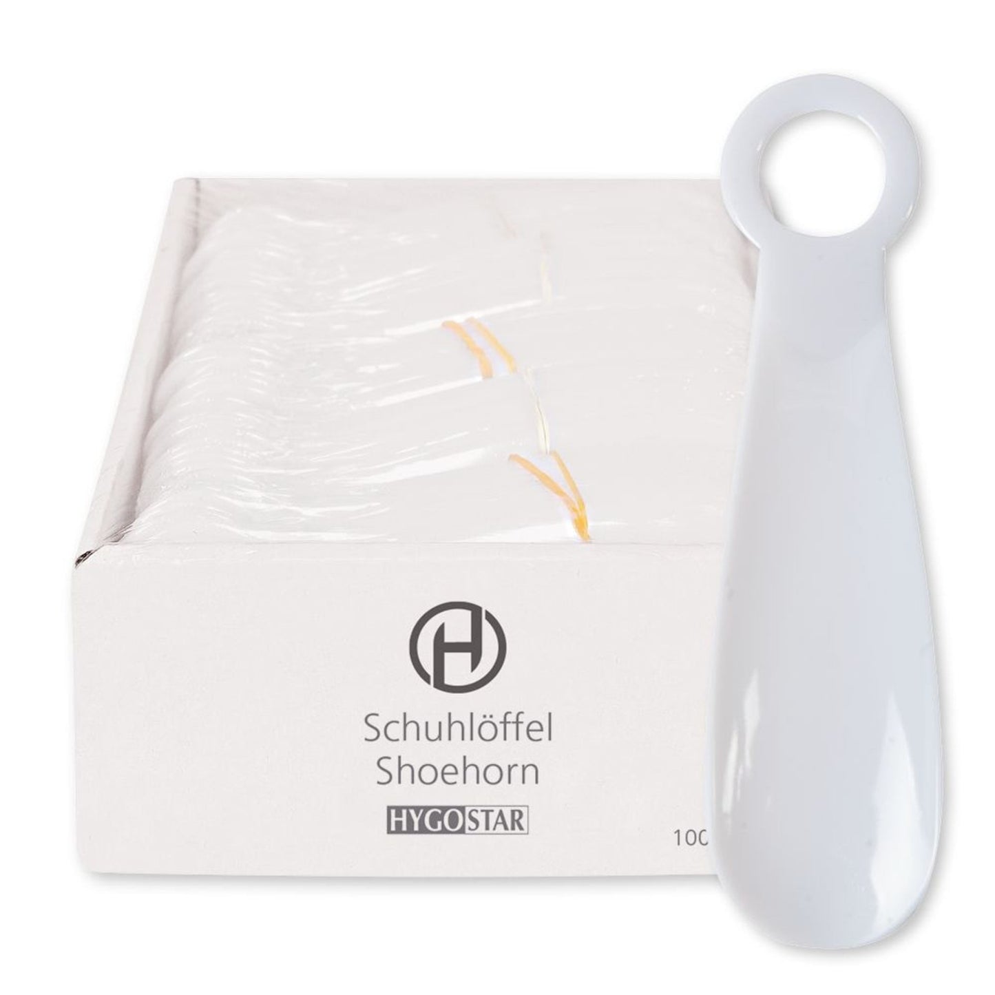 HYGOSTAR Schuhanzieher Kunststoff weiß 100 St./Pack.