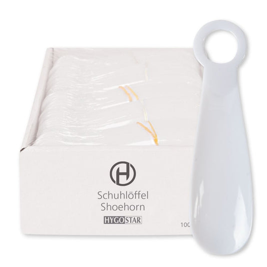 HYGOSTAR Schuhanzieher Kunststoff weiß 100 St./Pack.