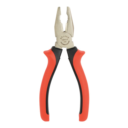 BRÜDER MANNESMANN Zangen-Set 3 Teile Kombizange, Seitenschneider, Telefonzange orange/schwarz