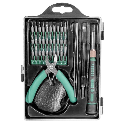 BRÜDER MANNESMANN Werkzeugsatz Feinmechanik 36 Teile Aufbewahrungsbox