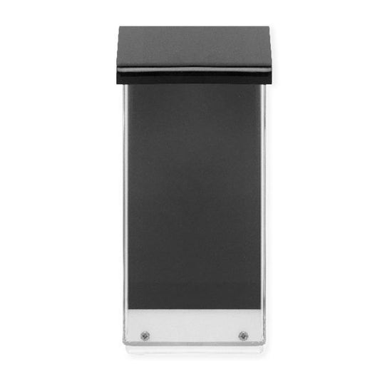 Deflecto® Prospektbox Außenbereich 17,5 x 28,5 x 7,4 cm (B x H x T) Polymethylmethacrylat transparent Farbe des Deckels: schwarz