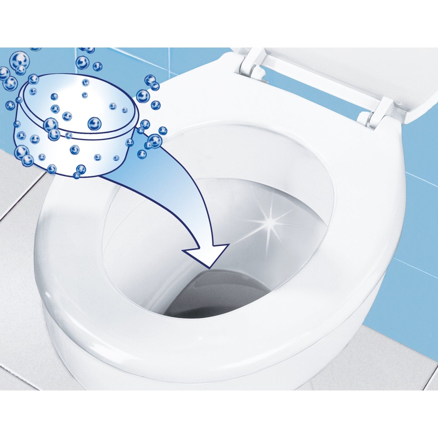 Maximex WC-Reiniger biologisch abbaubar pH-Wert: 2-3 Dose Kunststoff 15 x 3,4 g/Pack.