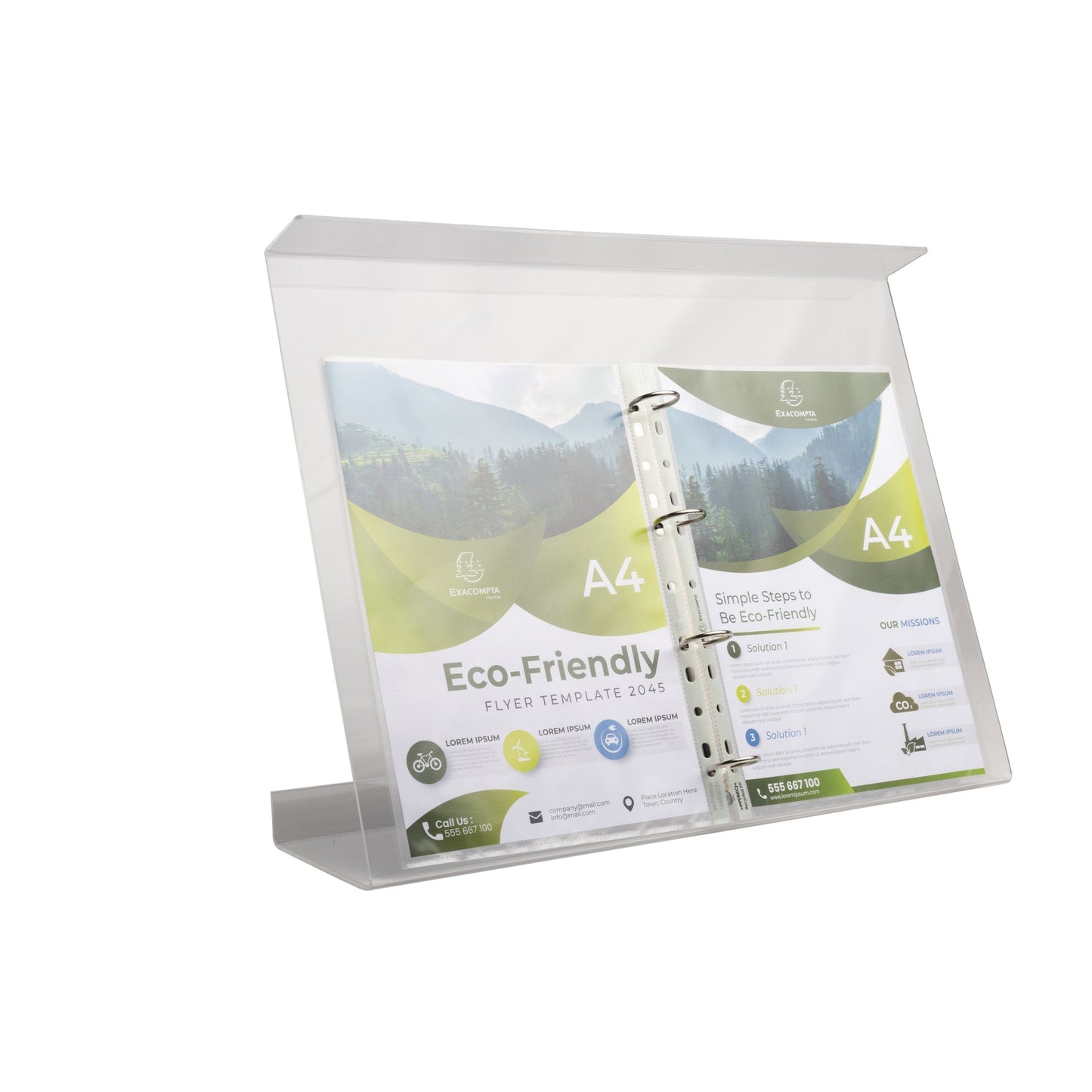 Exacompta Konzepthalter Office DIN A3 ohne Neigungsverstellung Acryl transparent