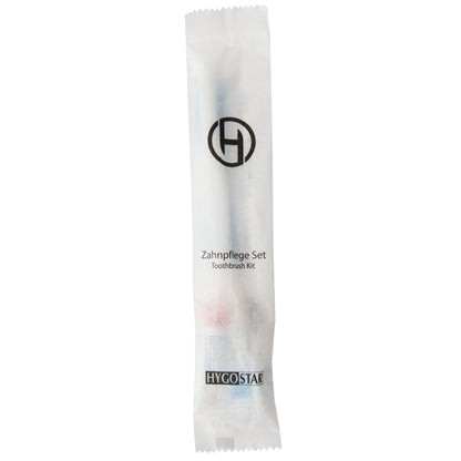 HYGOSTAR Zahnpflegeset Handzahnbürste, kleine Tube Zahncreme 50 St./Pack.
