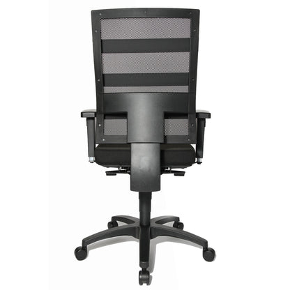 TOPSTAR Bürodrehstuhl X-Pander Plus 48-62cm Punktsynchronmechanik Rolle hart gebremst (für Teppichboden) optionales Zubehör: Rolle weich gebremmst (für Hartboden) 6991 Polyamid schwarz