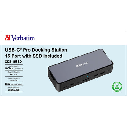 Verbatim Dockingstation CDS-15SSD 16,8 x 3,4 x 6,9 cm (B x H x T) USB