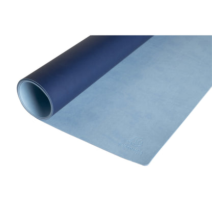 Exacompta Schreibunterlage Home Office 60 x 35 cm (B x H) ohne Kalender Polyurethan marineblau/himmelblau