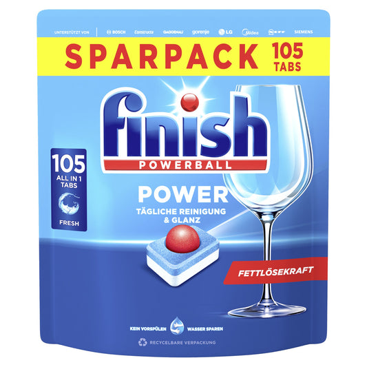 FINISH Spülmaschinentabs Power All in 1 Regular 105 St./Pack.