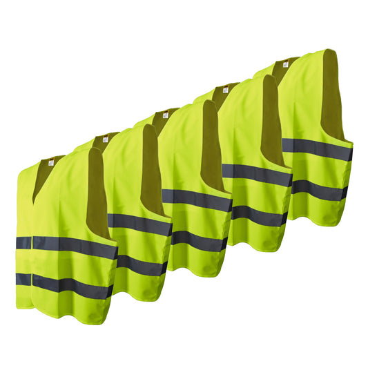 ADAC Warnweste XL reflektierend Klettverschluss 100 % Polyester gelb 5 St./Pack.