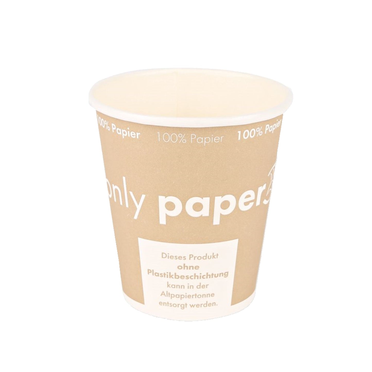 NATURE Star Trinkbecher Einweg 250ml Hartpapier hellbraun 50 St./Pack.