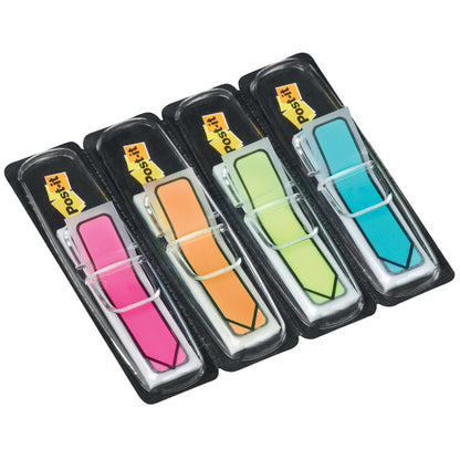 Post-it® Haftstreifen Index Pfeile 43,2 x 11,9 mm (B x H) pink, orange, limonengrün, aquablau 24 Bl./Block 4 Block/Pack.