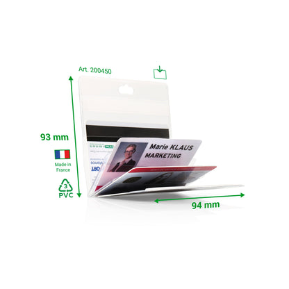 DJOIS Ausweishalter Multi 90 x 64 mm (B x H) PVC transparent 10 St./Pack.