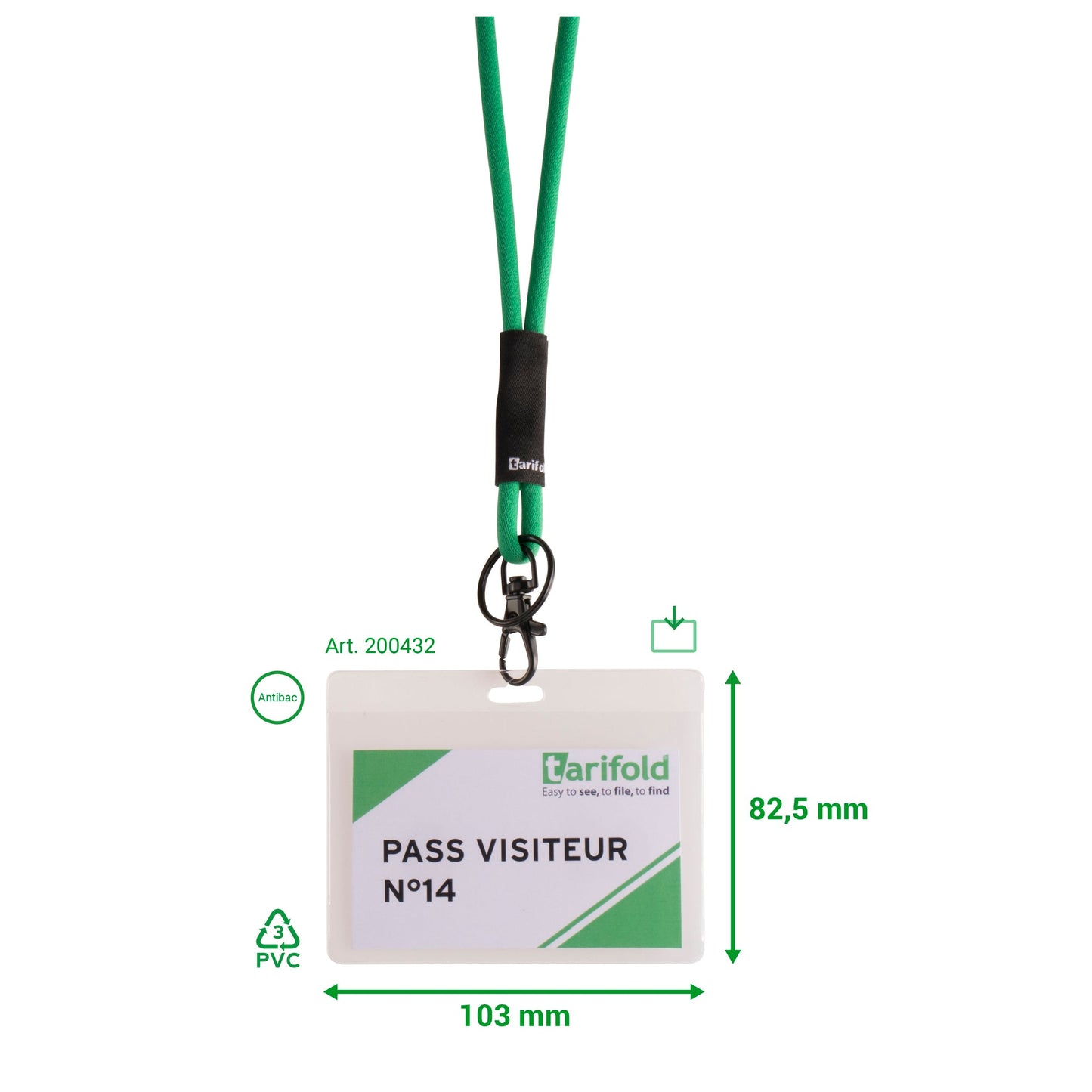 DJOIS Namensschild 99 x 69 mm (B x H) transparent 10 St./Pack.