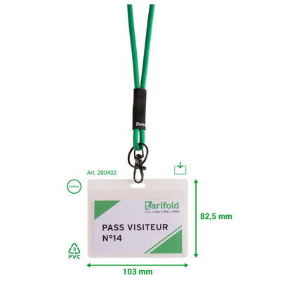 DJOIS Namensschild 99 x 69 mm (B x H) transparent 10 St./Pack.