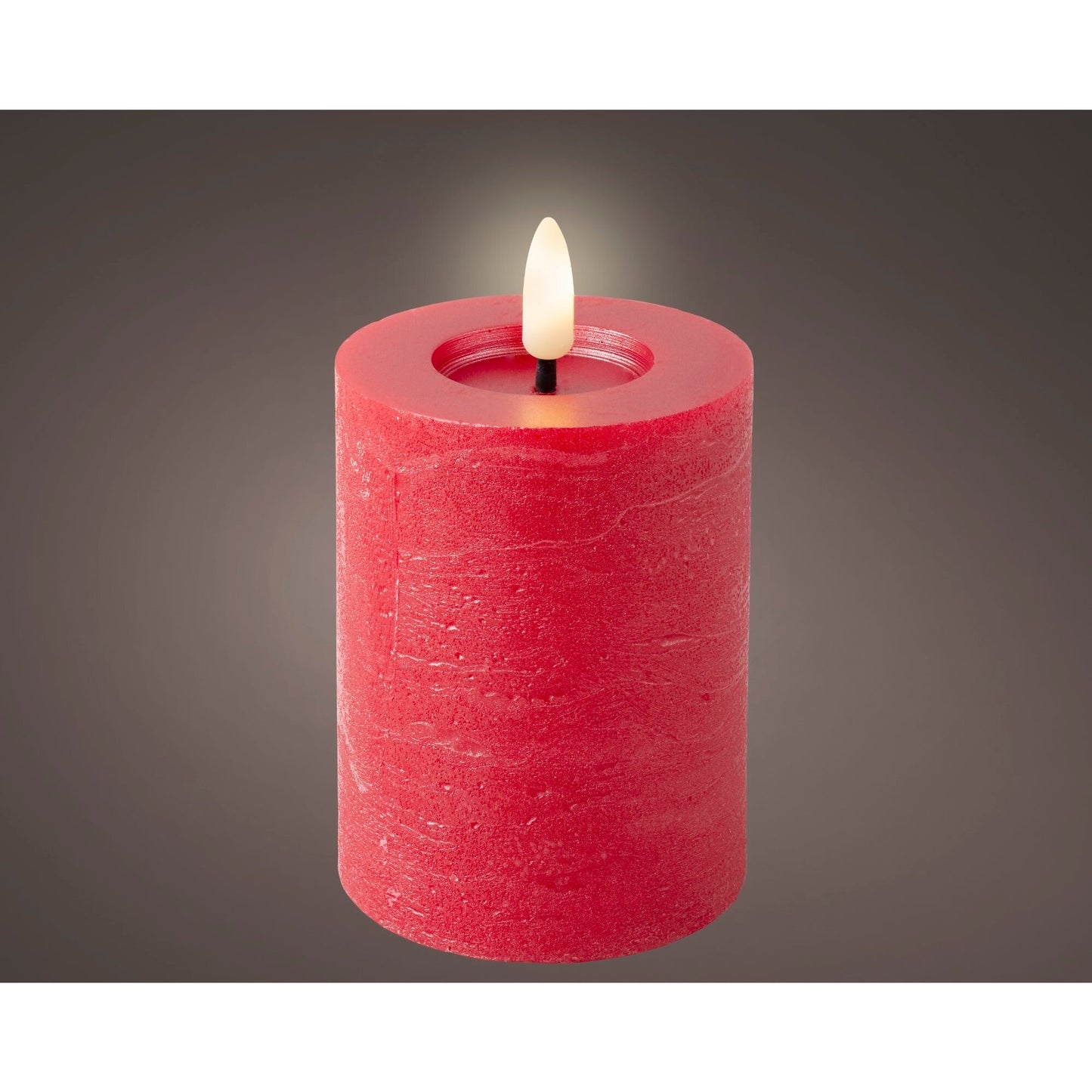 LUMINEO LED Kerze 7 x 11,2 cm (Ø x H) 80h Wachs weihnachtsrot