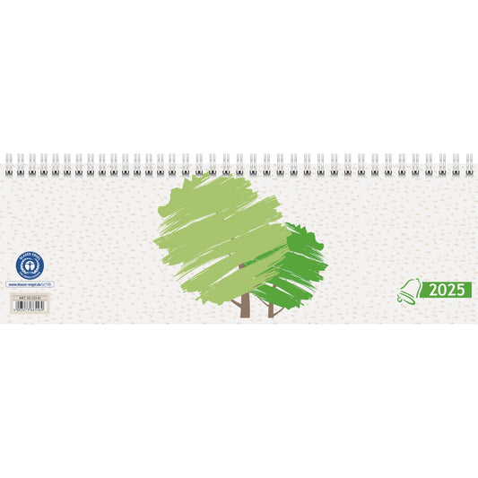 Glocken Querkalender 2025 1 Woche/1 Seite Karton, 100 % recycelt beige