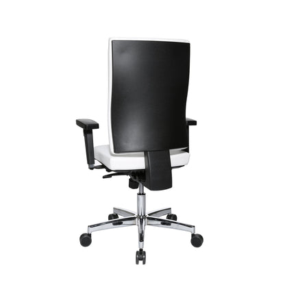 TOPSTAR Bürodrehstuhl Medical 60 Sitness 41-53cm Punktsynchrohnmechanik Rolle hart gebremst (für Teppichboden) Aluminium weiß