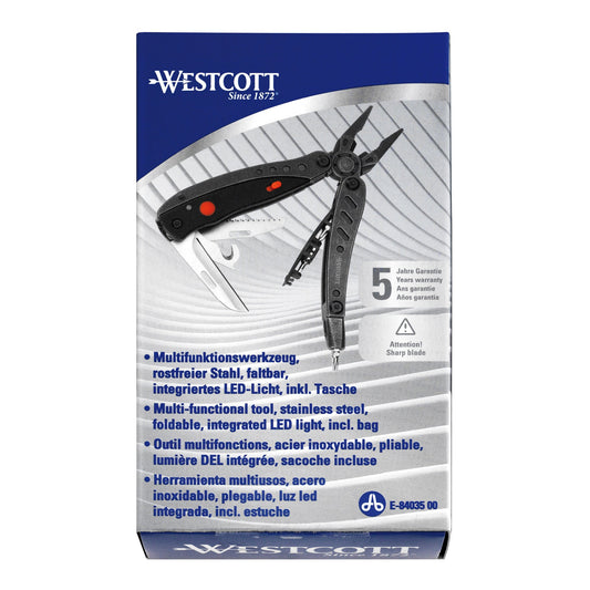Westcott Multitool 6 Funktionen Stahl/ABS Kunststoff schwarz