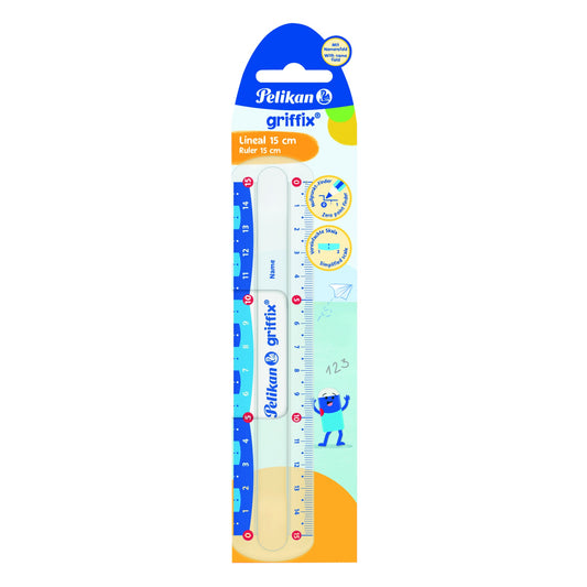 Pelikan Lineal griffix® 15cm Kunststoff mehrfarbig