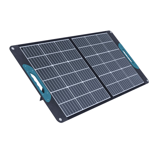 ANSMANN Solar-Panel 100W Anschlussart: 18 V Ausgangsbuche (DC5521, max. 100 W), USB-C (PD 3.0, max. 18 W), USB-A (QC 3.0, max. 18 W), USB-A (5.0 V/3.0 A, max. 15 W) Kurzschlusssicher -10 bis +70°C