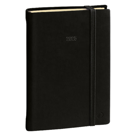 Quo Vadis Buchkalender Minister® Prestige SILK 2025 16 x 24 cm (B x H) 1 Woche/2 Seiten Kunstleder schwarz