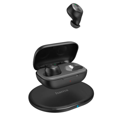 Hama Kopfhörer Passion Chop In-Ear Smartphone 10m Akku inkl. Ladebox, Ladegerät, 3 Paar Silikon-Ohrpolster (S/M/L), USB-C Ladekabel schwarz