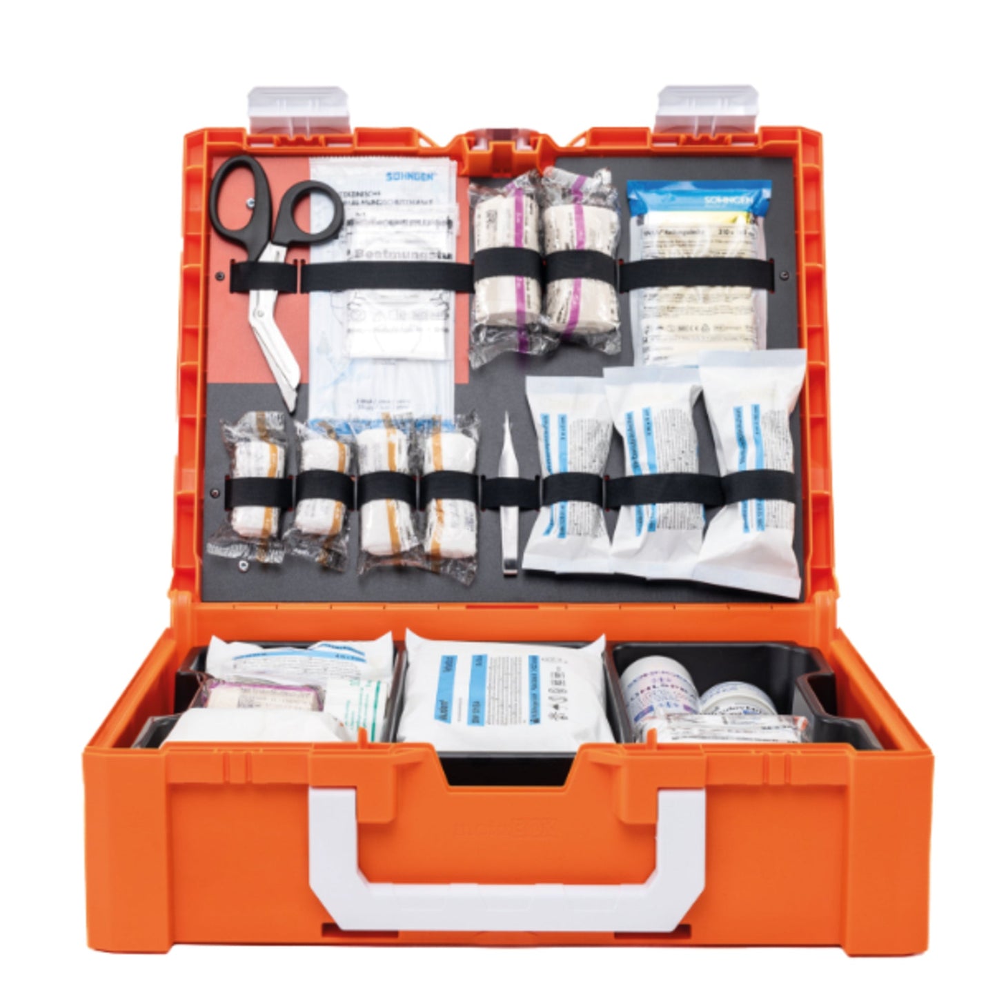 SÖHNGEN® Erste Hilfe Koffer metaBOX 44,6 x 14,5 x 34,6 cm (B x H x T) DIN 13157 orange