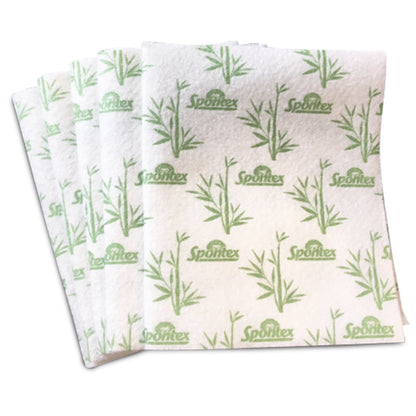 Spontex Spültücher 15,5 x 21 cm (B x L) 90 % Bambus, 10 % Polylactide weiß/grün 5 St./Pack.